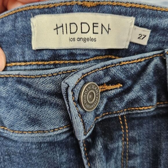 Hidden Jeans Women's 27 (27x26.5) Blue Skinny Mid-Rise Stretch Ankle Denim GUC - Picture 2 of 10